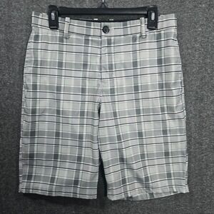 Nike Flex Plaid Gray Check Golf Stretch Shorts CI9803-010 Men's Sz 30 x‎ 10
